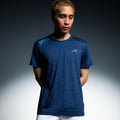 Hundred Textured Unisex Round Neck Tee - Navy