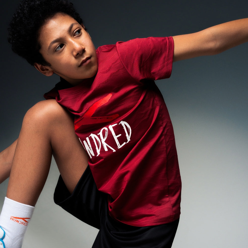 Hundred Signature Unisex Round Neck Tee - Red