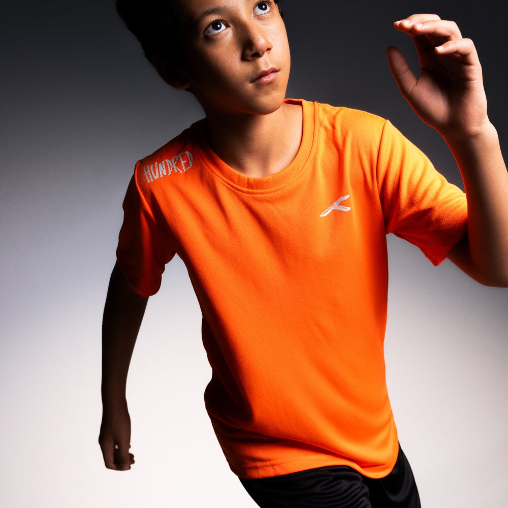 Hundred Classic Unisex Round Neck Tee - Orange