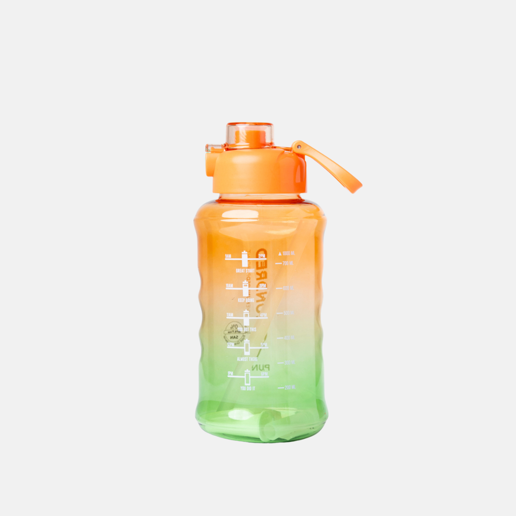 Hundred Water Bottle PUNE - Orange/Green (1000 ML)