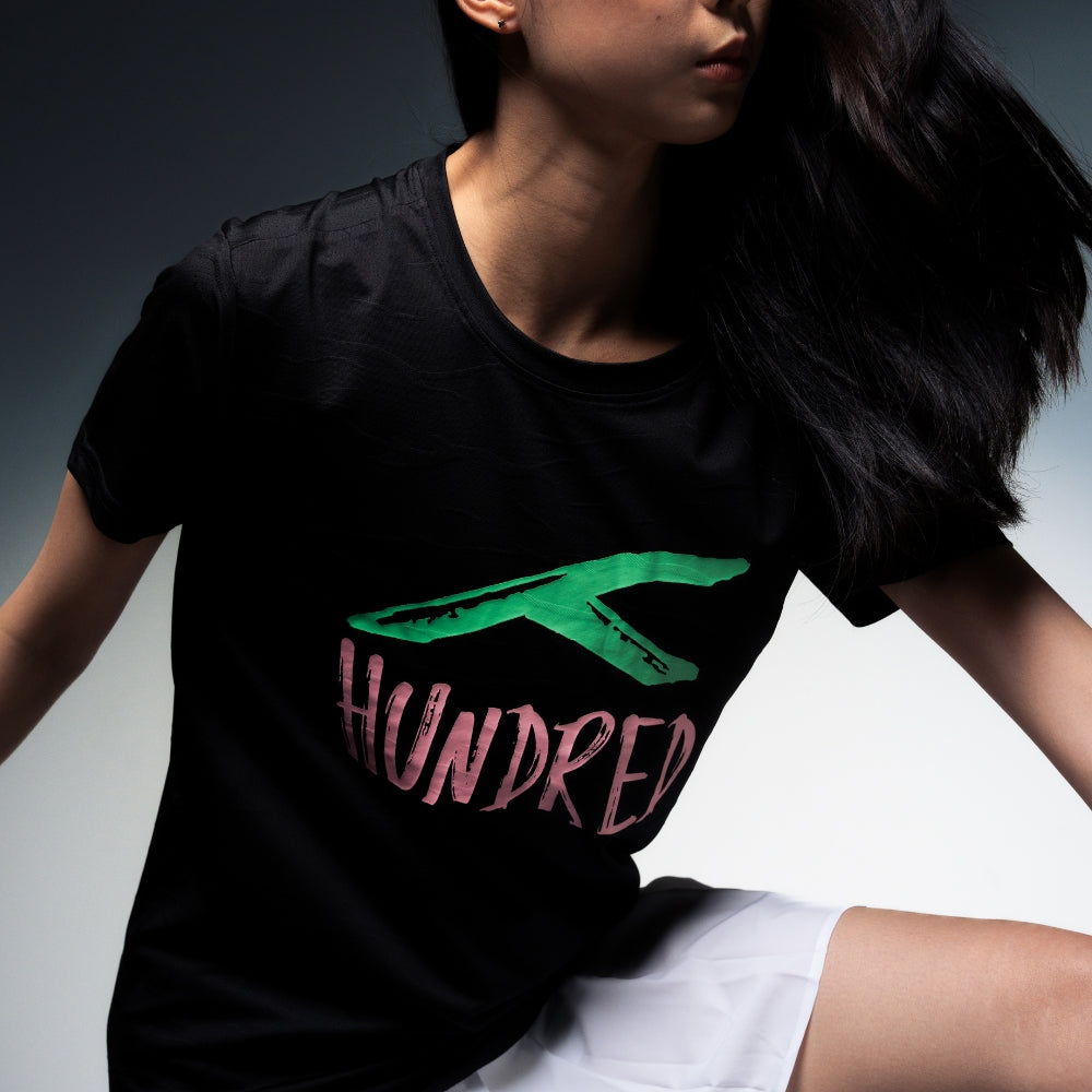 Hundred Signature Unisex Round Neck Tee - Black