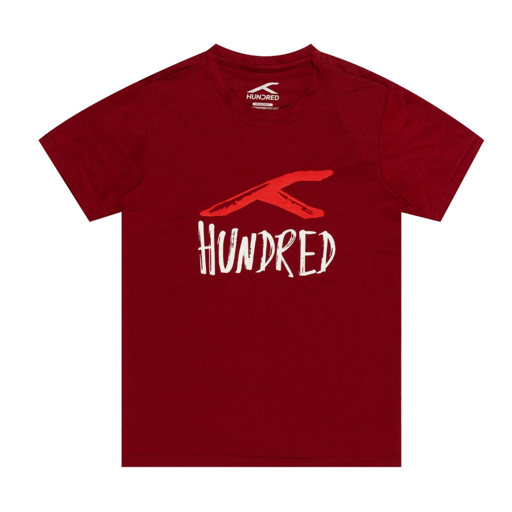 Hundred Signature Unisex Round Neck Tee - Red