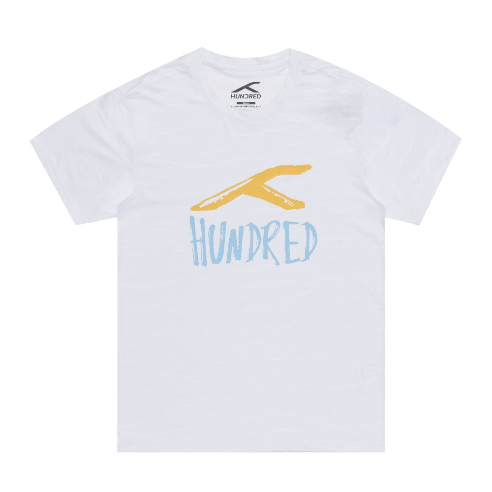 Hundred Signature Unisex Round Neck Tee - White