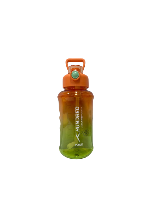 Hundred Water Bottle PUNE - Orange/Green (1000 ML)