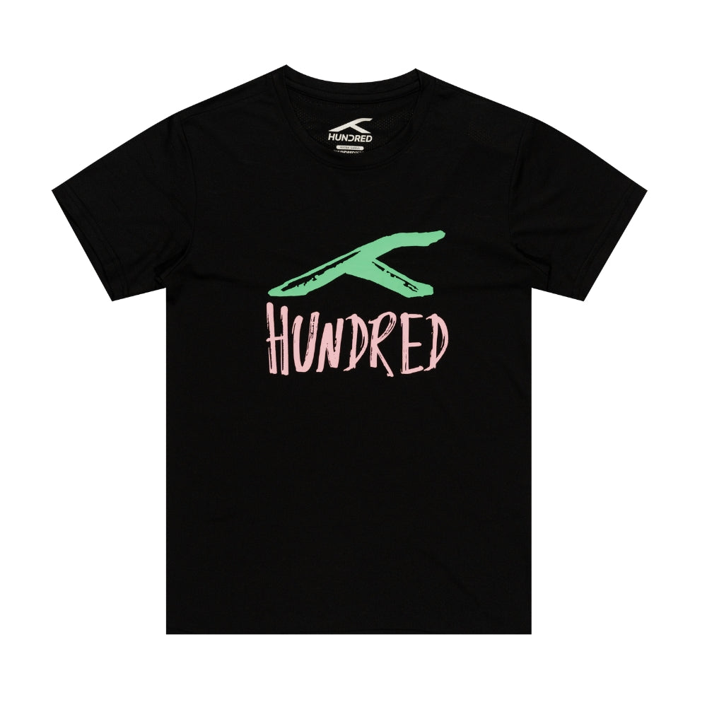 Hundred Signature Unisex Round Neck Tee - Black