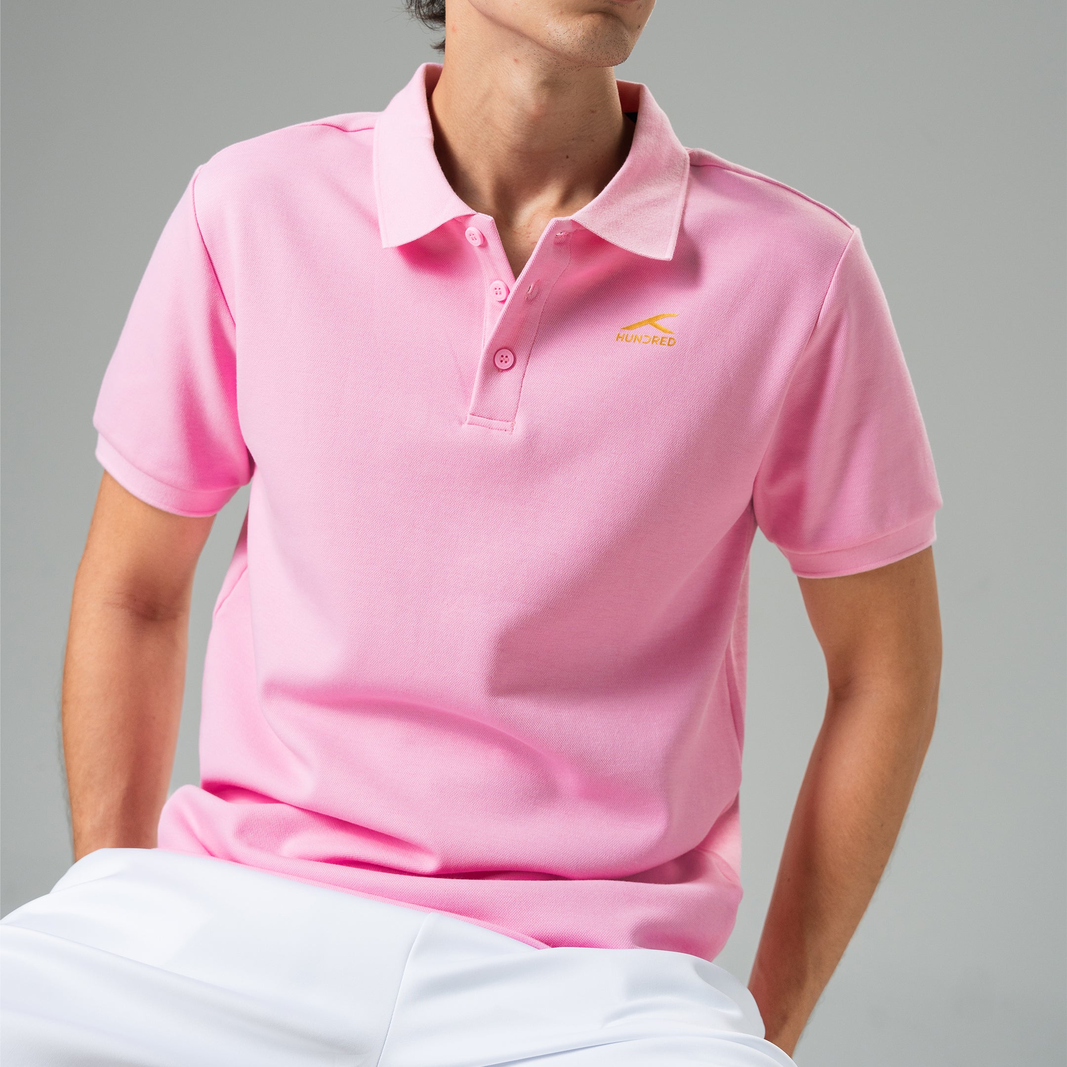 Hundred Men's Polo T-shirt - Pink