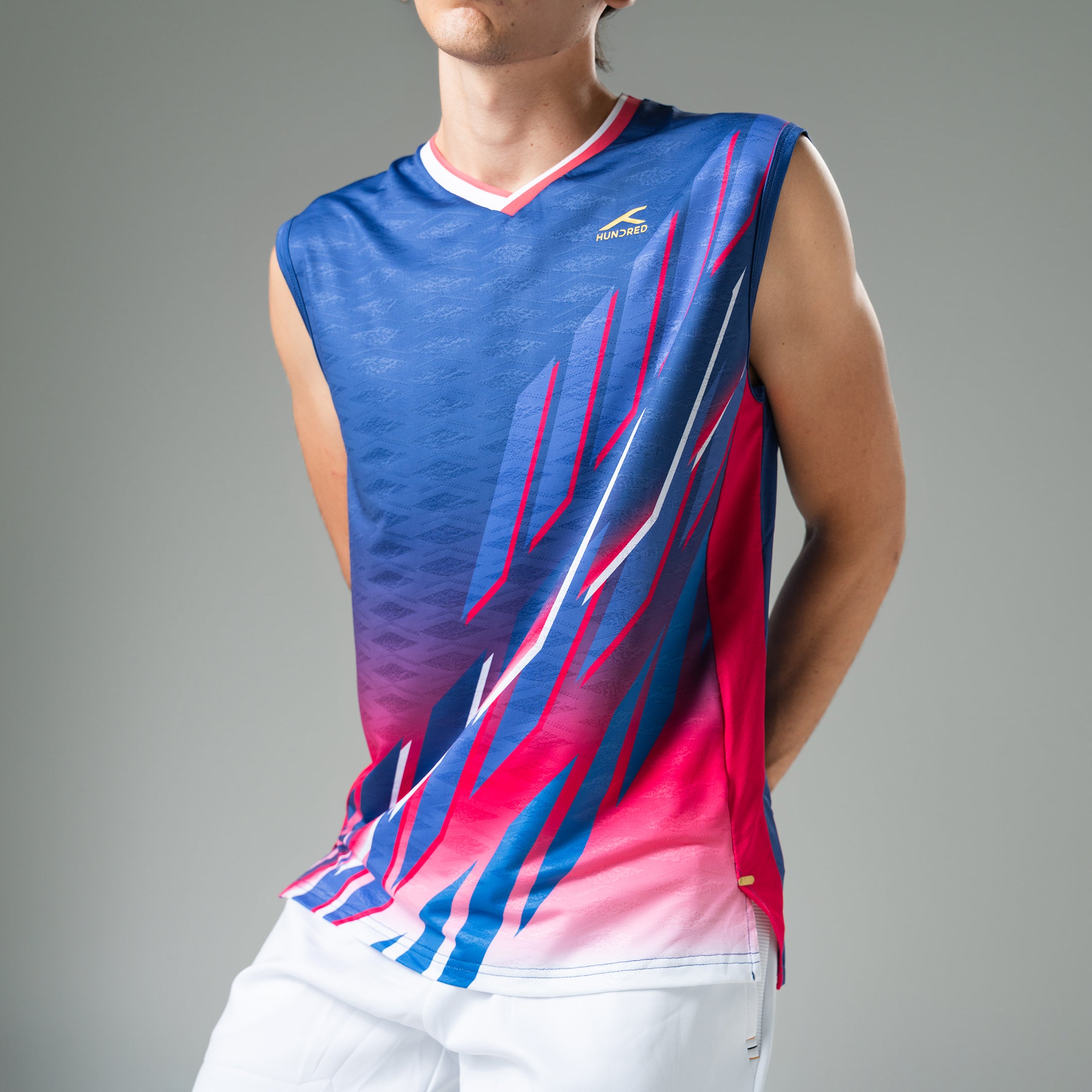 Hundred Sleeveless T-shirt - Blue
