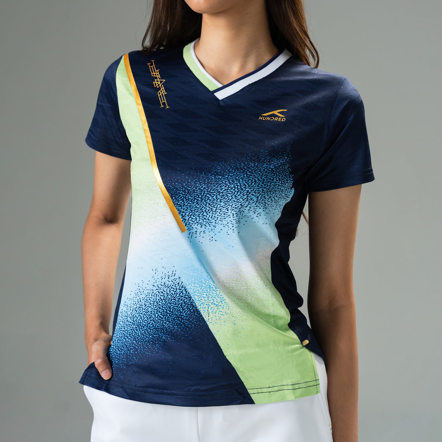 Hundred Women's VN T-shirt - Navy